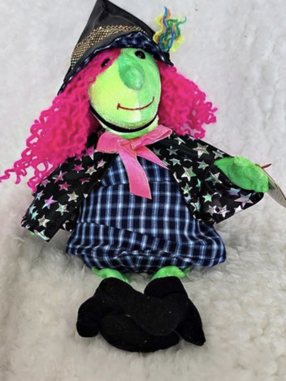 The Beanie Babies Collection Scary Plush Doll with Witch Hat NWT